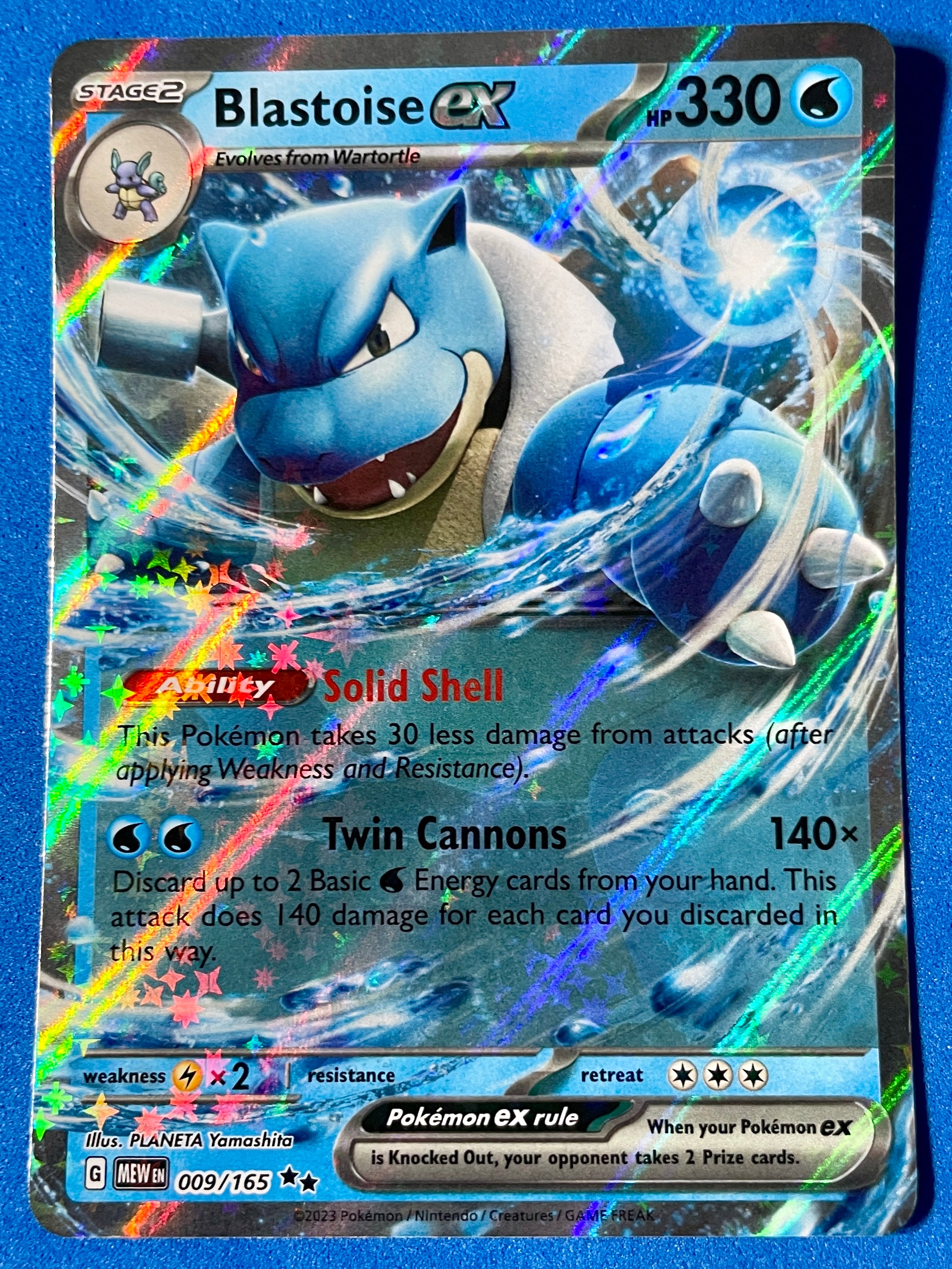 (EN) NM - Blastoise ex 009/165 Double Rare English