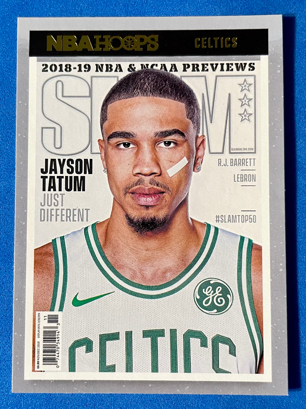 (NM) 2021-22 Panini Hoops Slam Winter Jayson Tatum #218