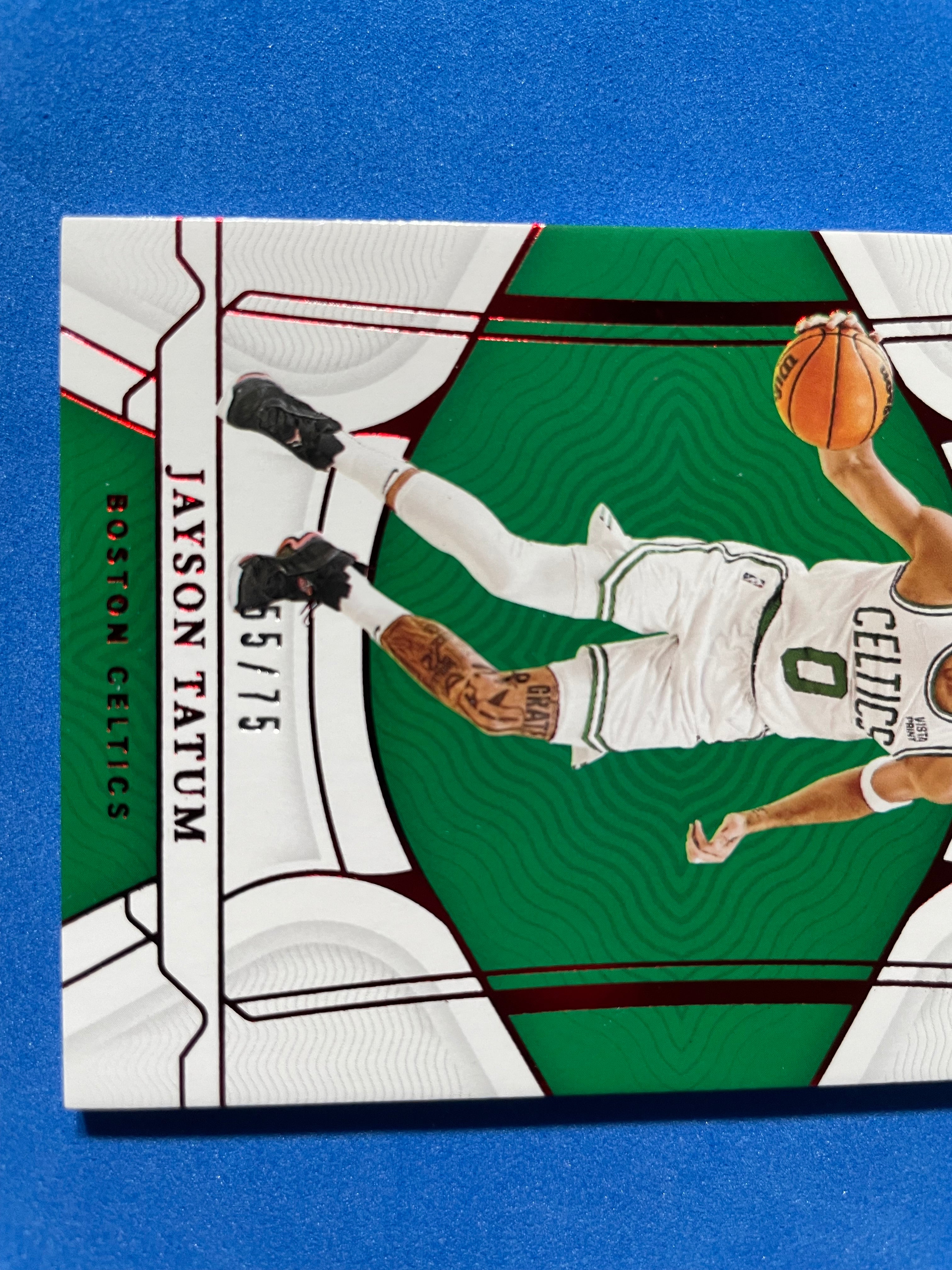 (NM) 2020-21 Panini National Treasures NBA 75th Anniversary Red Jayson Tatum #75 55/75