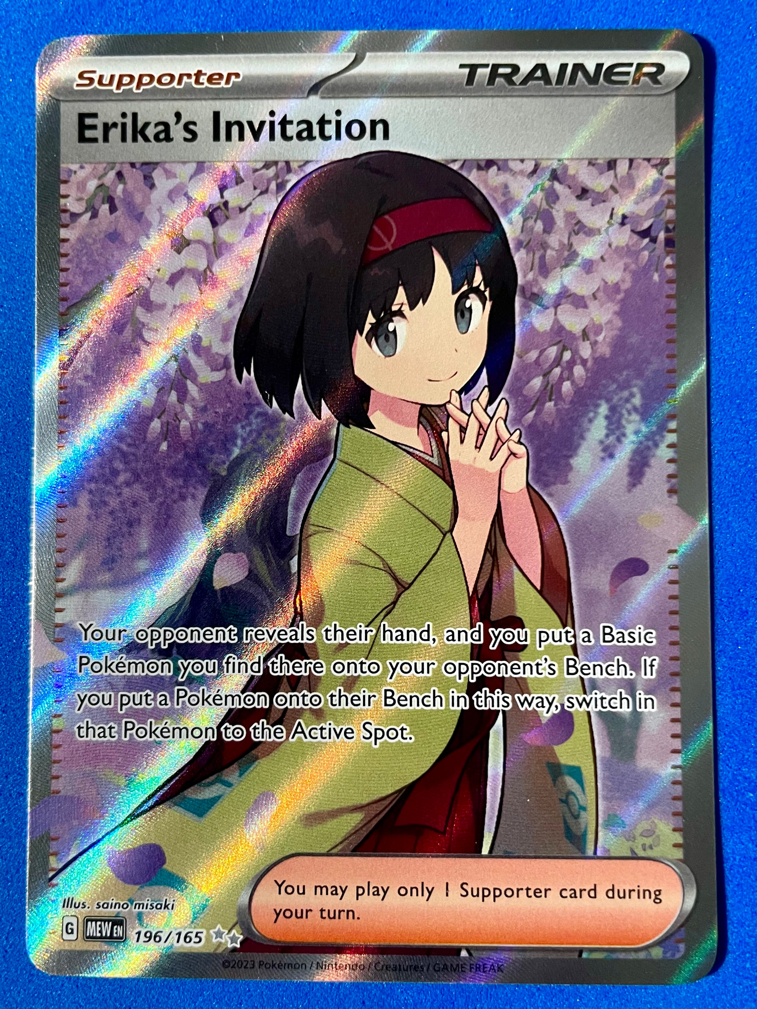 (EN) NM - Scarlet & Violet 151 Erika’s Invitation 196/165 Ultra Rare