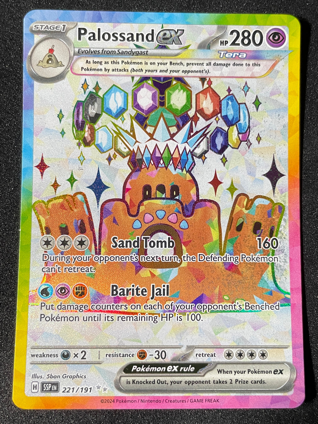 (EN) NM - Pokemon Palossand ex 221/191 English - AA TCG