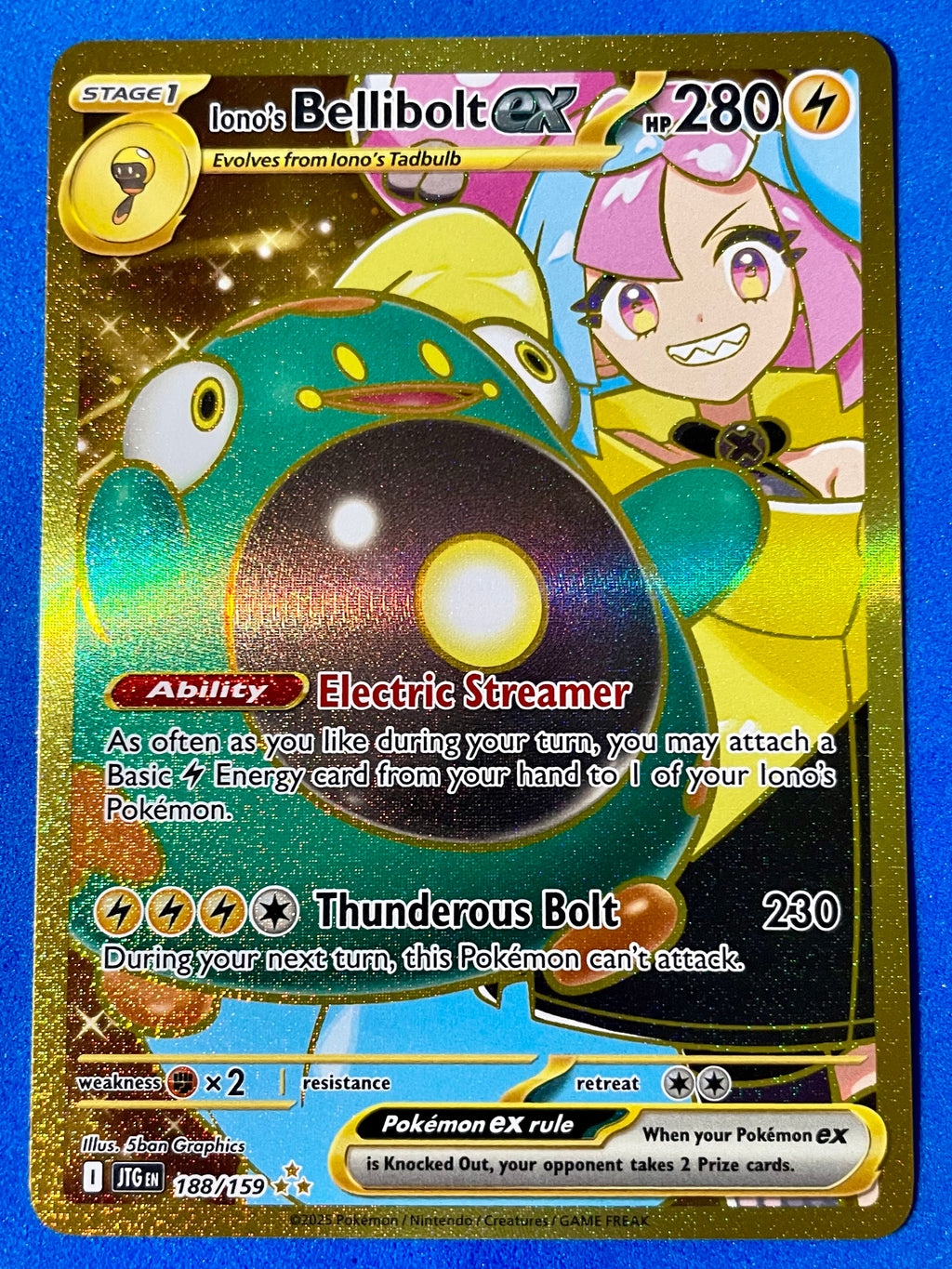 (EN) NM - Journey Together Iono’s Bellibolt ex 188/159 Hyper Rare