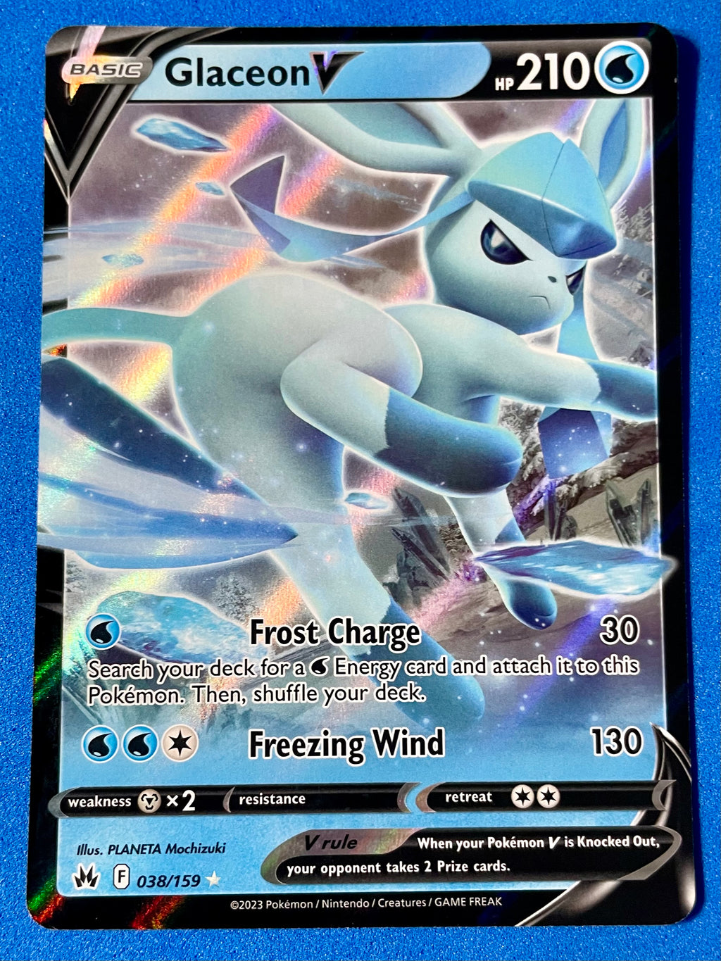 (EN) NM - Crown Zenith Glaceon V 038/159 Ultra Rare English