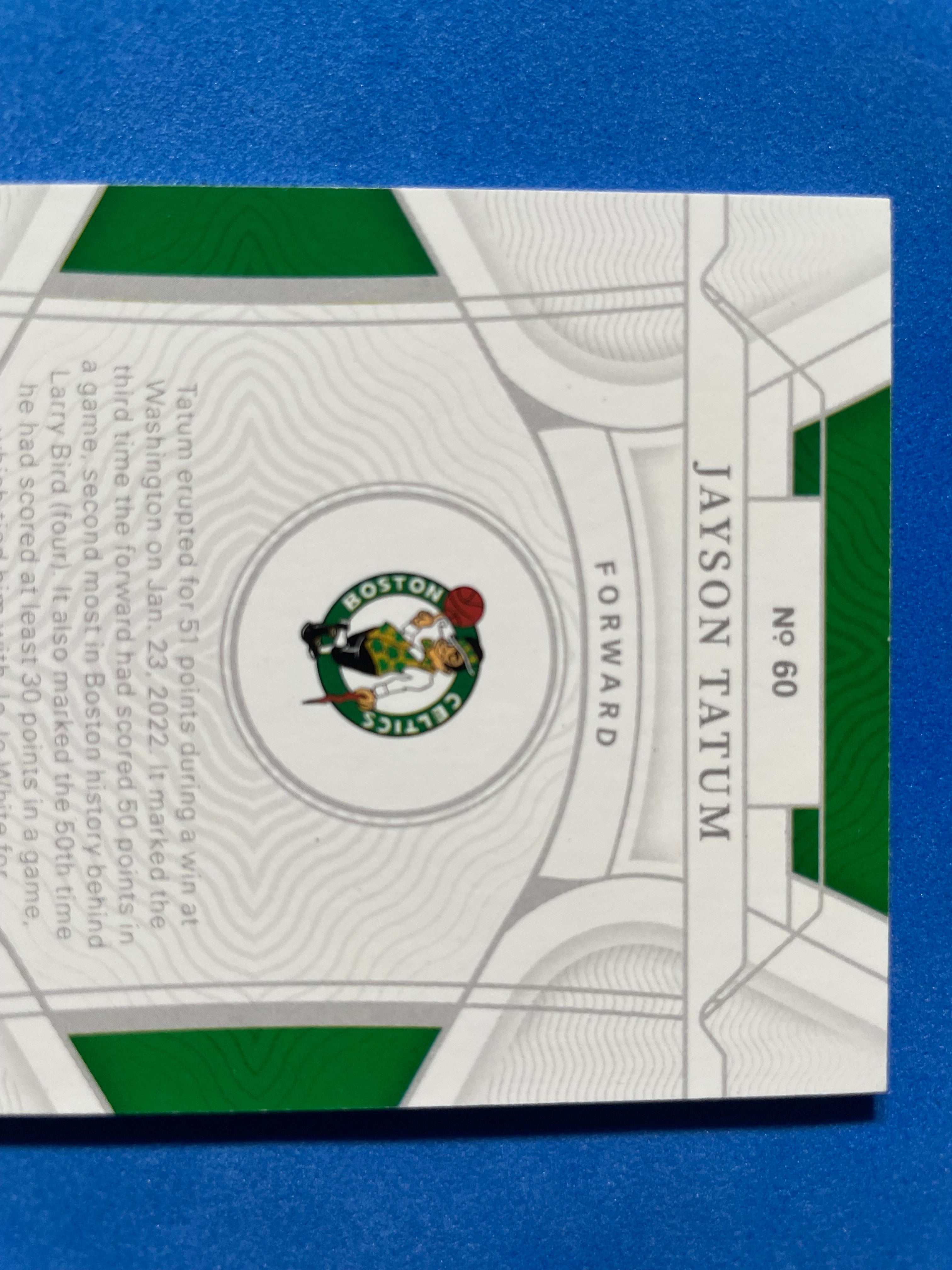 (NM) 2020-21 Panini National Treasures NBA 75th Anniversary Red Jayson Tatum #75 55/75