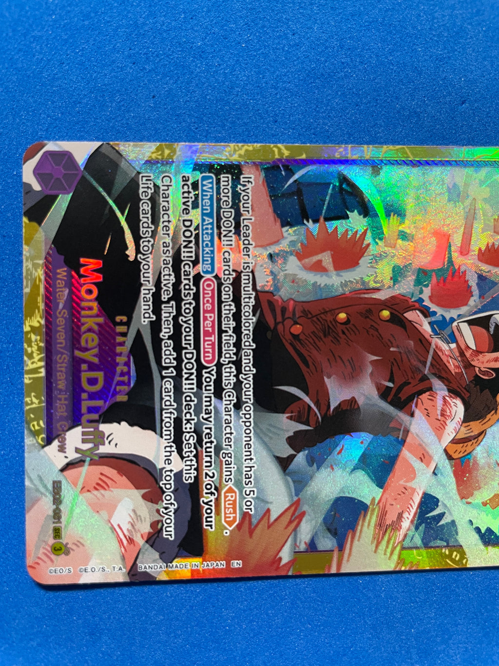 (EN) NM - One Piece Monkey D.Luffy EB02-001 SEC