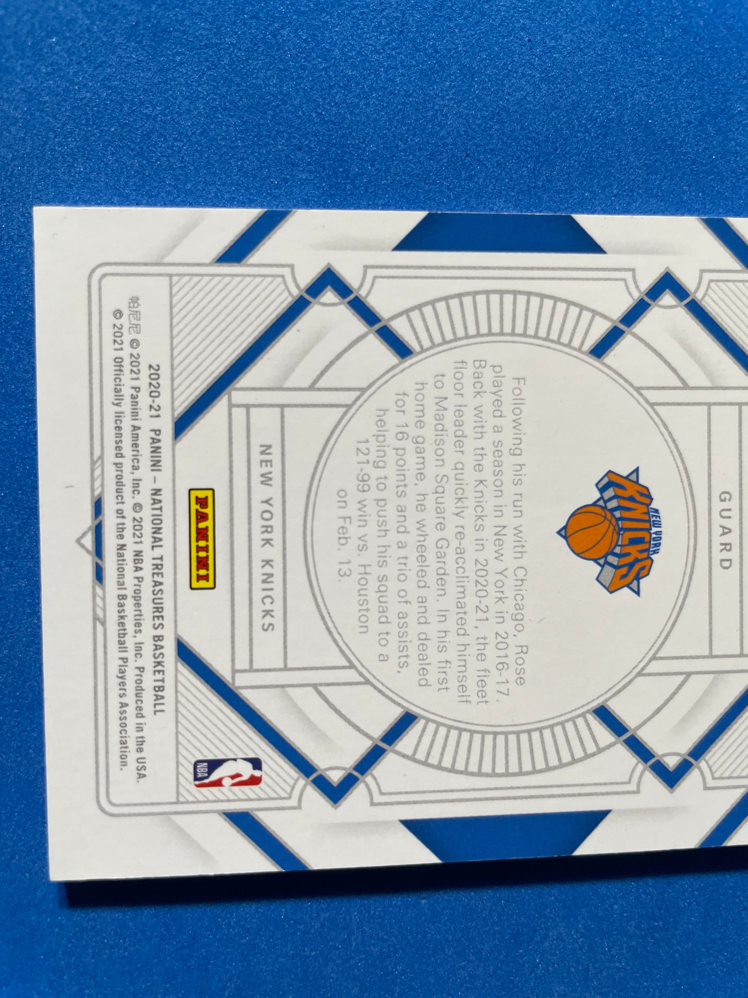 (NM) 2020-21 Panini National Treasures Derrick Rose #97 22/99