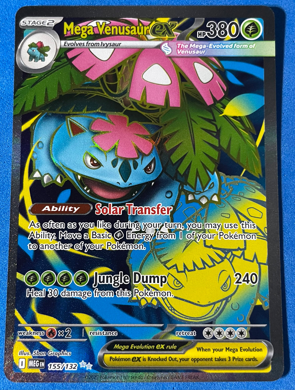 (EN) NM - Mega Evolution Mega Venusaur ex 155/132 Ultra Rare English