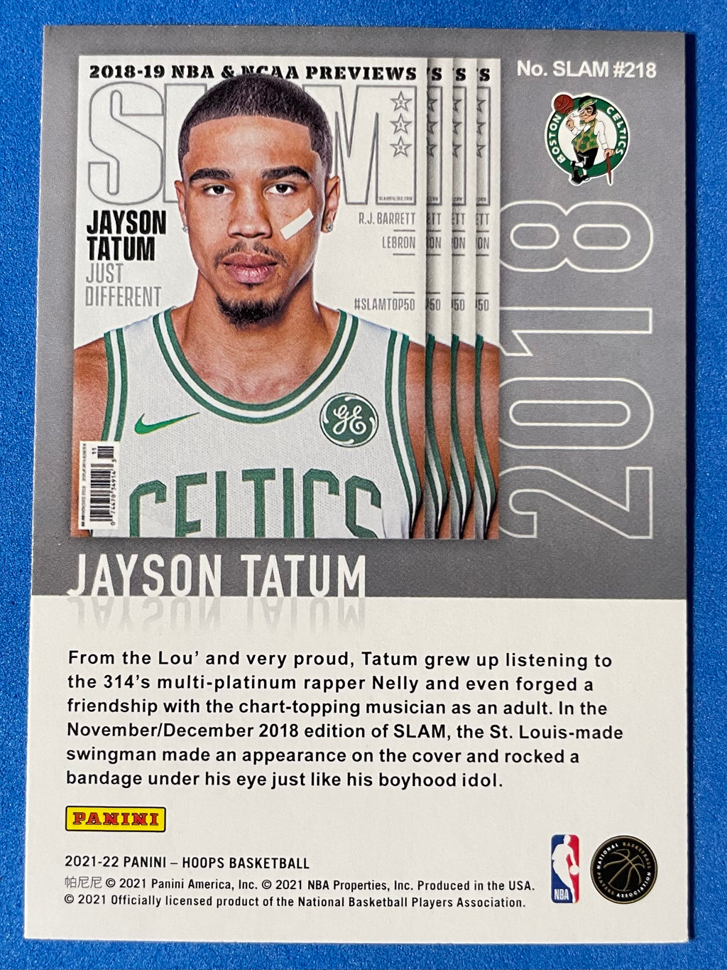 (NM) 2021-22 Panini Hoops Slam Winter Jayson Tatum #218