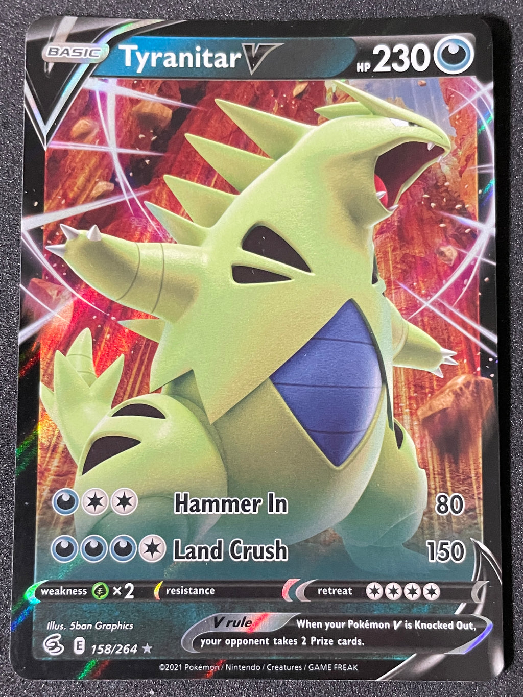 (EN) NM - Pokemon Tyranitar V 158/264 English - AA TCG