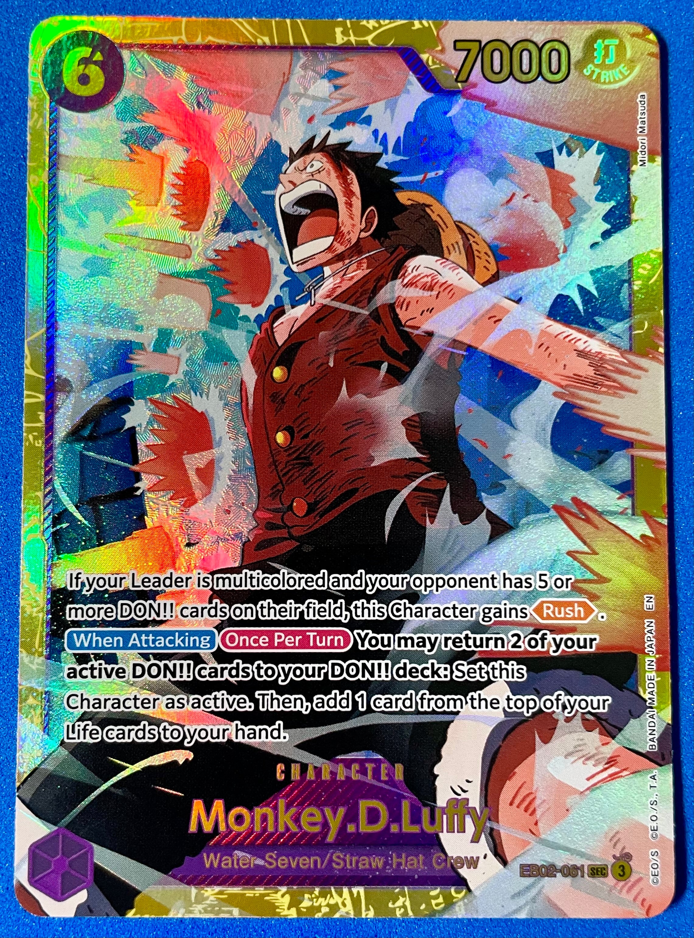 (EN) NM - One Piece Monkey D.Luffy EB02-001 SEC