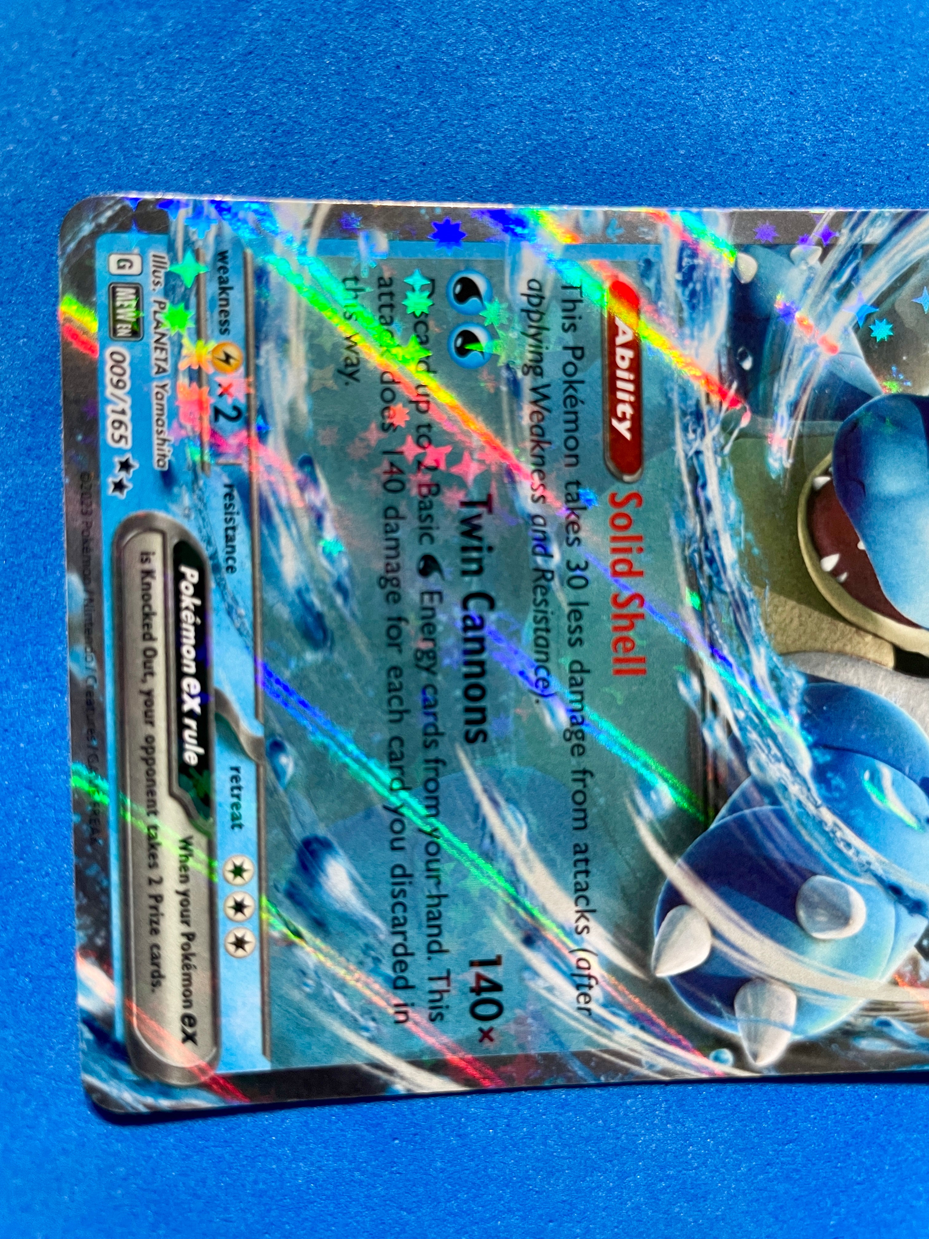 (EN) NM - Blastoise ex 009/165 Double Rare English