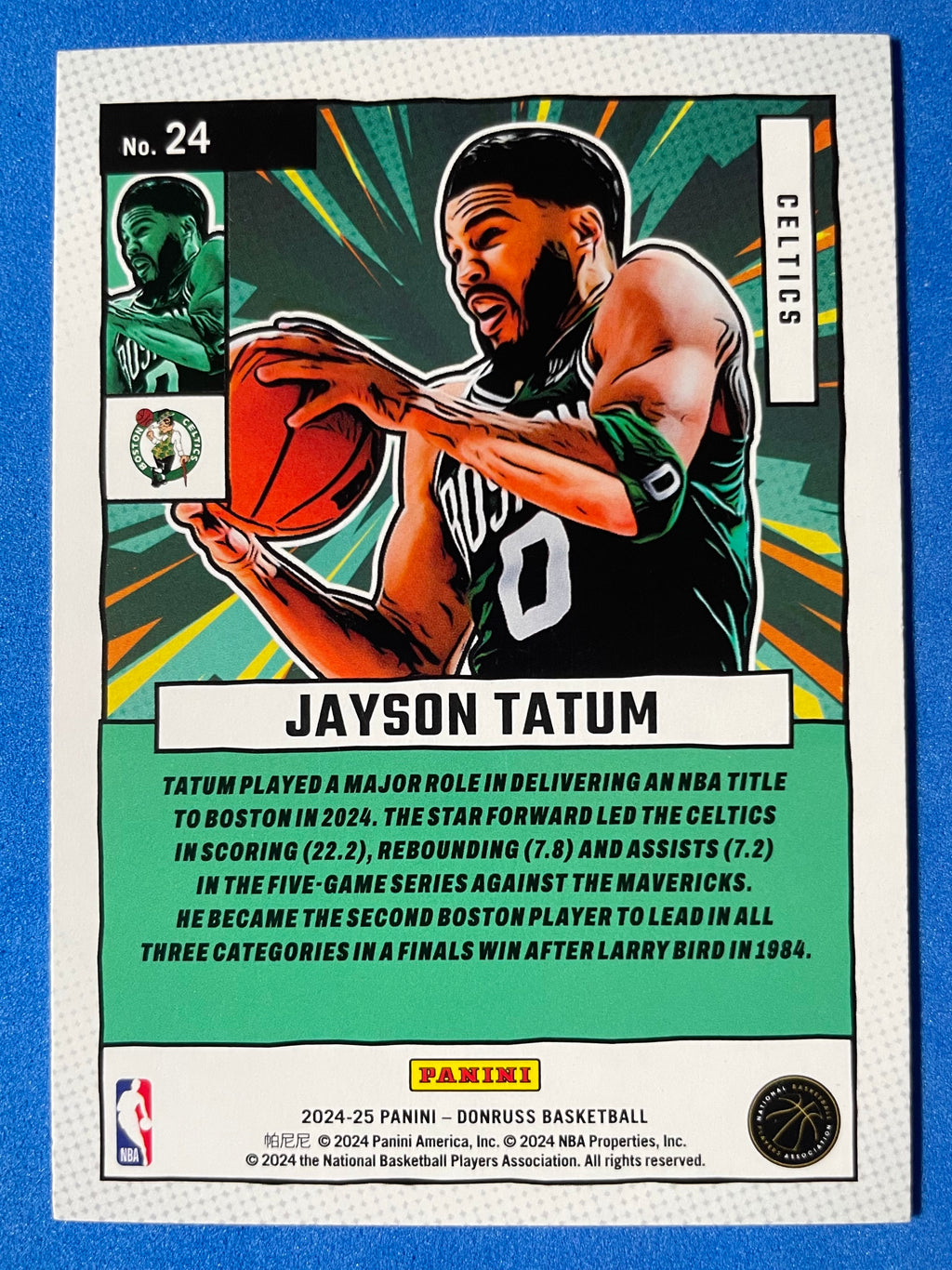 (NM) 2024-25 Panini Donruss Net Marvels Diamond Jayson Tatum #24