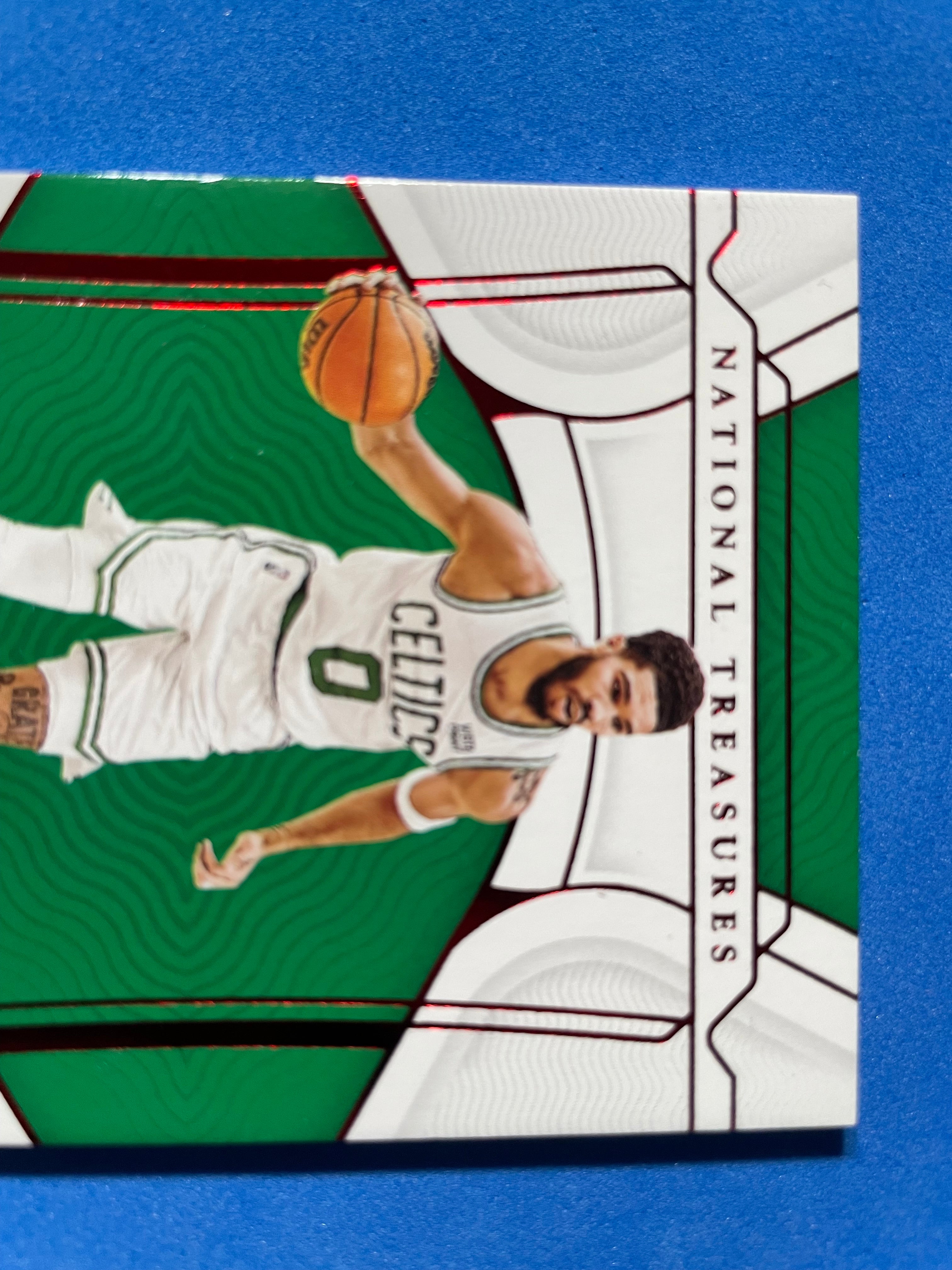 (NM) 2020-21 Panini National Treasures NBA 75th Anniversary Red Jayson Tatum #75 55/75