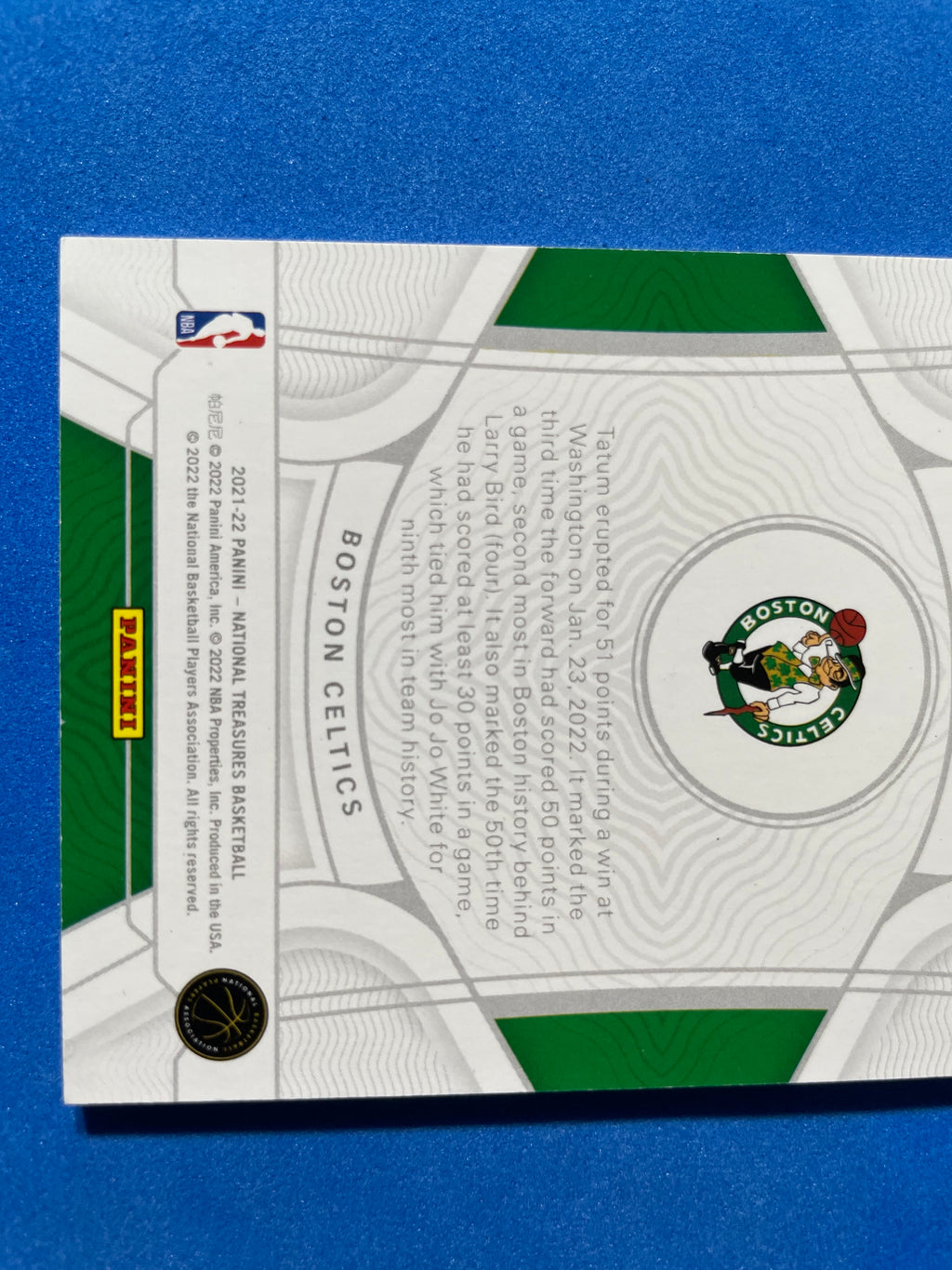 (NM) 2020-21 Panini National Treasures NBA 75th Anniversary Red Jayson Tatum #75 55/75