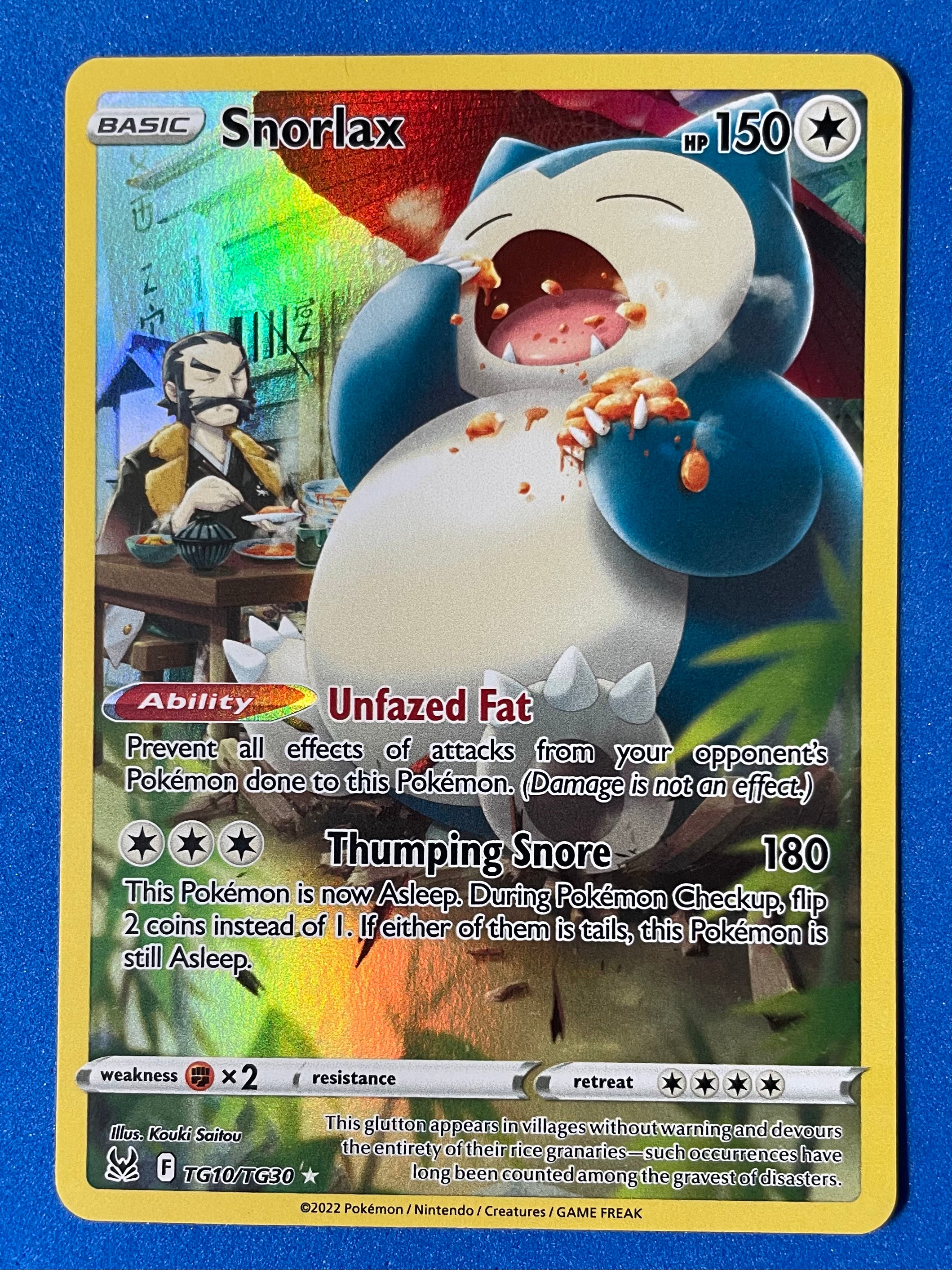 (EN) NM - Lost Origin Snorlax TG10/TG30 Holo Rare