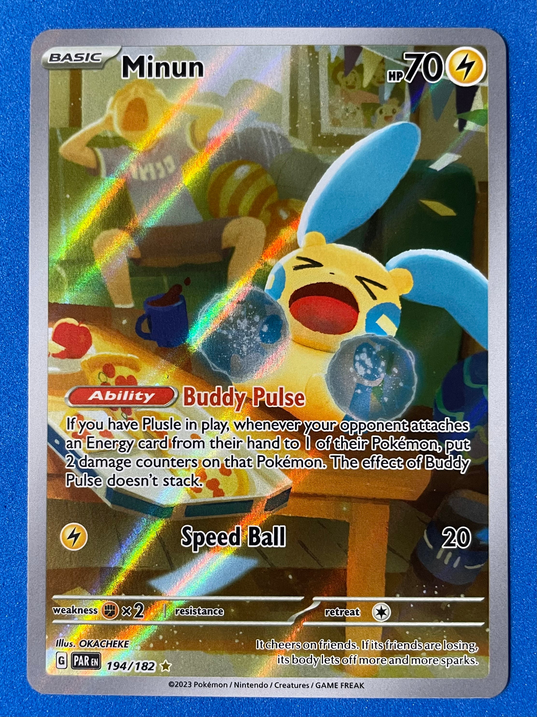 (EN) NM - Paradox Rift Minun 194/182 Illustration Rare