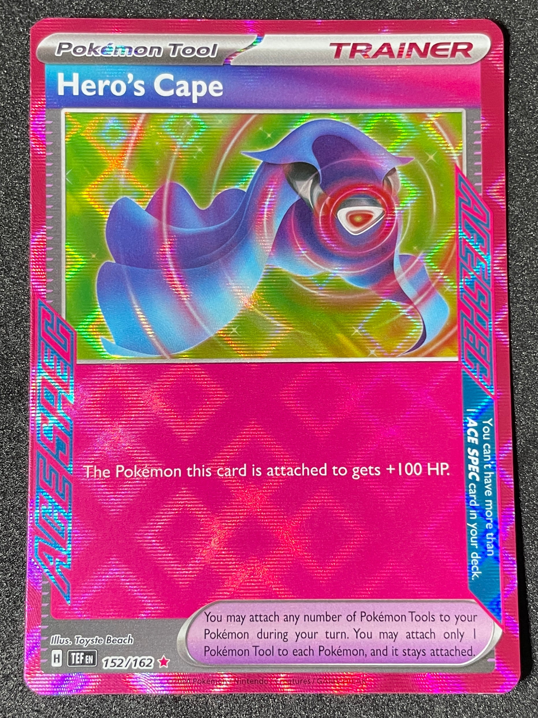 (EN) NM - Pokemon Temporal Forces Hero's Cape 152/162 Ace Rare English - AA TCG